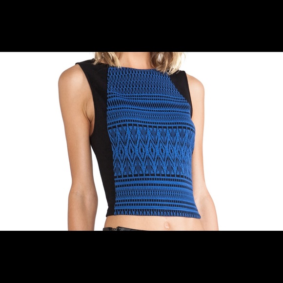 Revolve Sanctuary Blue Geo Crop Shell - Picture 2 of 8